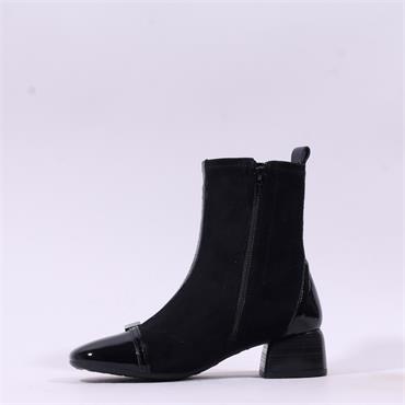 Hispanitas Varsovia Toe Cap Stretch Boot - Black Suede